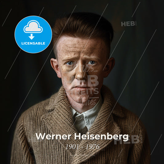 Werner Heisenberg, 1901 - 1976, German physicist - A Man In A Brown Sweater Print Template