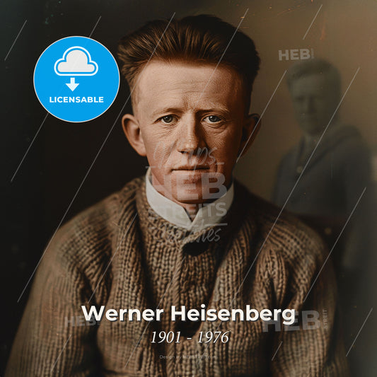 Werner Heisenberg, 1901 - 1976, German physicist - A Man In A Sweater Print Template