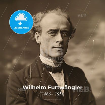 Wilhelm Furtwängler, 1886 - 1954, German conductor - A Man In A Suit Print Template