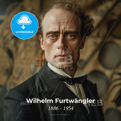 Wilhelm Furtwängler, 1886 - 1954, German conductor - A Man In A Suit Print Template