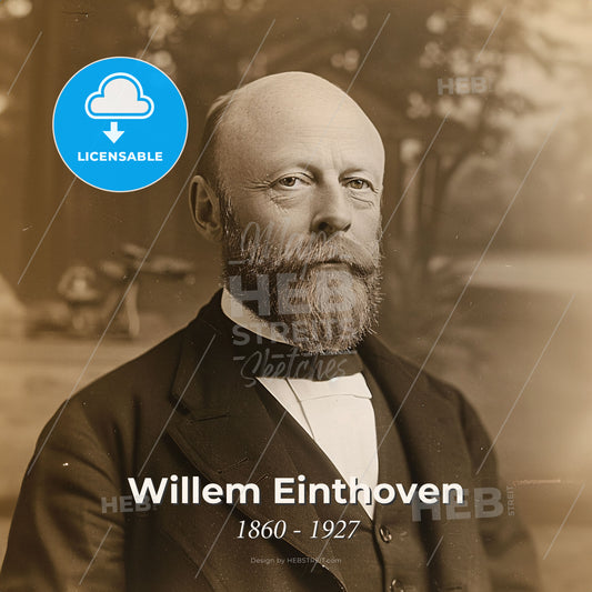 Willem Einthoven, 1860 - 1927, Dutch physician - A Man With A Beard Print Template