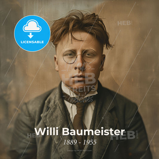 Willi Baumeister, 1889 - 1955, German painter and stage designer - A Man In A Suit And Tie Print Template