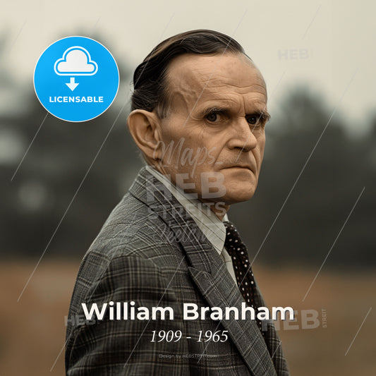 William Branham, 1909 - 1965, American evangelist - A Man In A Suit Print Template