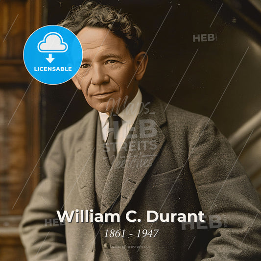 William C. Durant, 1861 - 1947, American entrepreneur and financier - A Man In A Suit Print Template