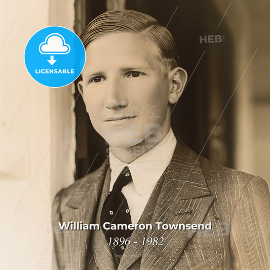 William Cameron Townsend, 1896 - 1982, American missionary - A Man In A Suit And Tie Print Template