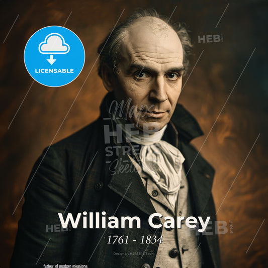 William Carey, 1761 - 1834, British missionary - A Man In A Garment Print Template