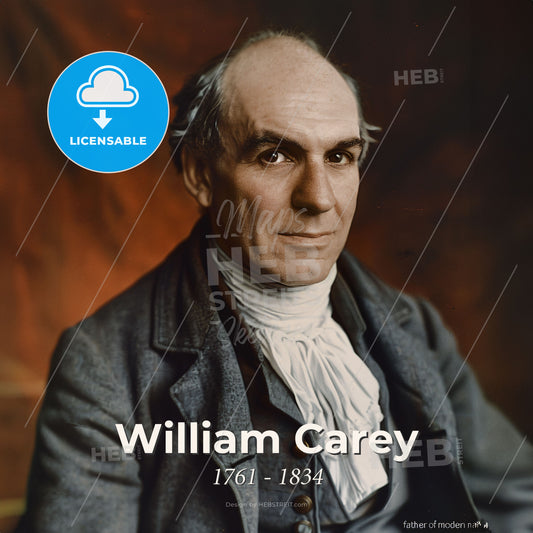 William Carey, 1761 - 1834, British missionary - A Man In A Suit Print Template