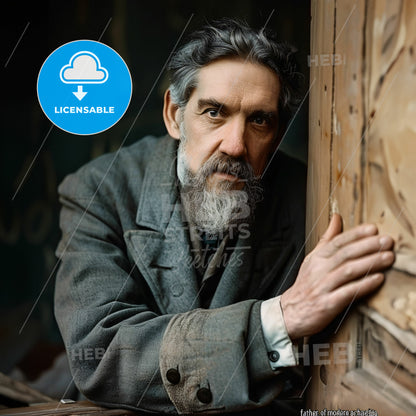 William Flinders Petrie, 1853 - 1942, British archaeologist - A Man Leaning Against A Wall