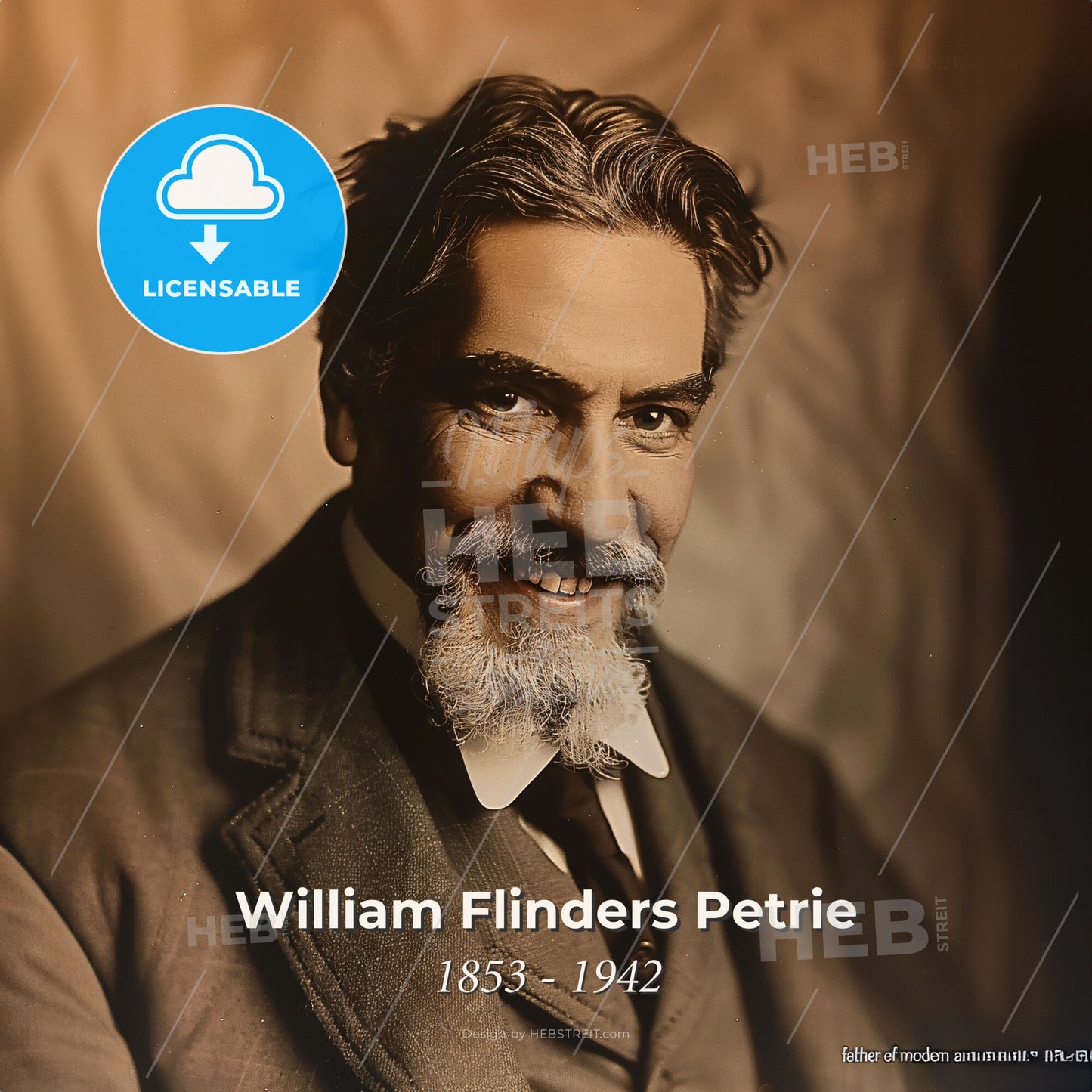 William Flinders Petrie, 1853 - 1942, British archaeologist - A Man In A Suit Print Template