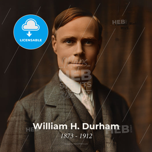 William H. Durham, 1873 - 1912, American Pentecostal preacher - A Man In A Suit Print Template