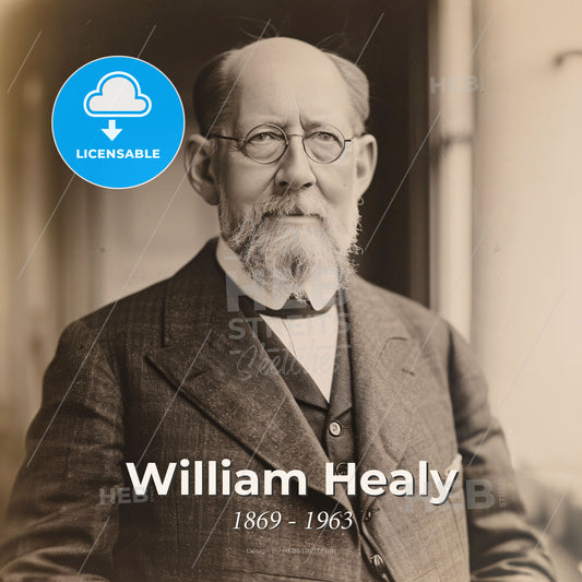 William Healy, 1869 - 1963, American psychiatrist and criminologist - A Man Wearing Glasses And A Suit Print Template