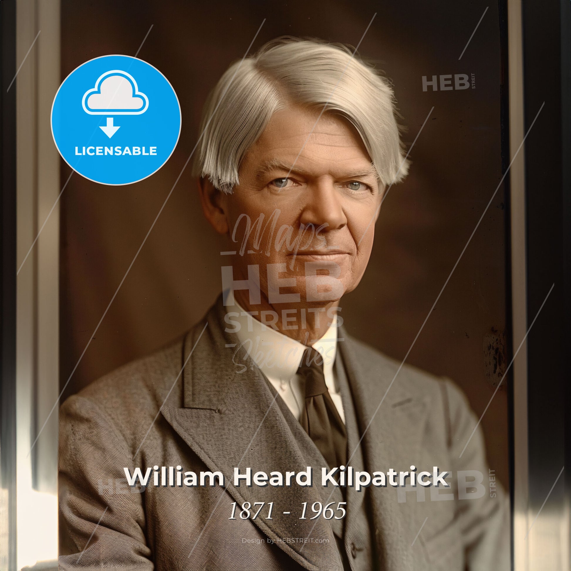 William Heard Kilpatrick, 1871 - 1965, American educator - A Man In A Suit And Tie Print Template