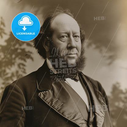 William Henry Vanderbilt, 1821 - 1885, American businessman - A Man With A Beard