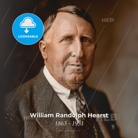 William Randolph Hearst, 1863 - 1951, American newspaper magnate - A Man In A Suit And Tie Print Template