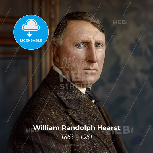 William Randolph Hearst, 1863 - 1951, American newspaper magnate - A Man In A Suit Print Template