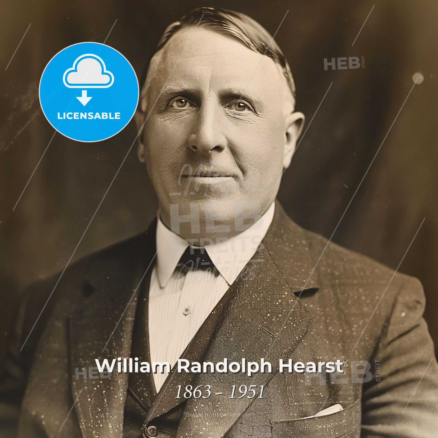 William Randolph Hearst, 1863 - 1951, American newspaper magnate - A Man In A Suit Print Template