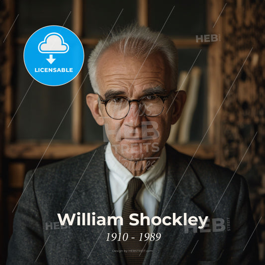 William Shockley, 1910 - 1989, American physicist - A Man In A Suit And Tie Print Template
