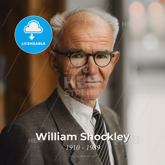 William Shockley, 1910 - 1989, American physicist - A Man In A Suit And Tie Print Template