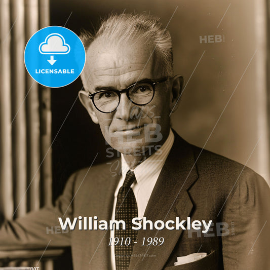 William Shockley, 1910 - 1989, American physicist - A Man In A Suit And Tie Print Template