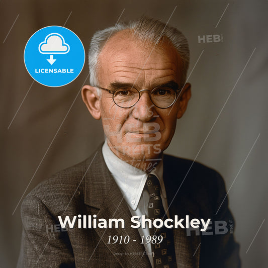 William Shockley, 1910 - 1989, American physicist - A Man In A Suit And Tie Print Template