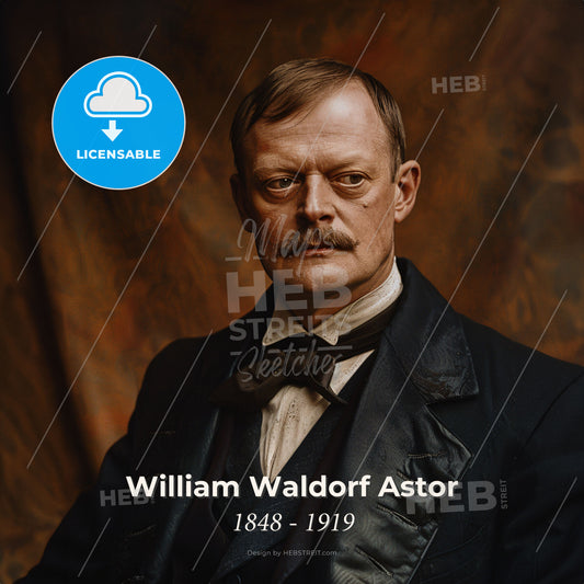 William Waldorf Astor, 1848 - 1919, American hotelier - A Man In A Suit Print Template