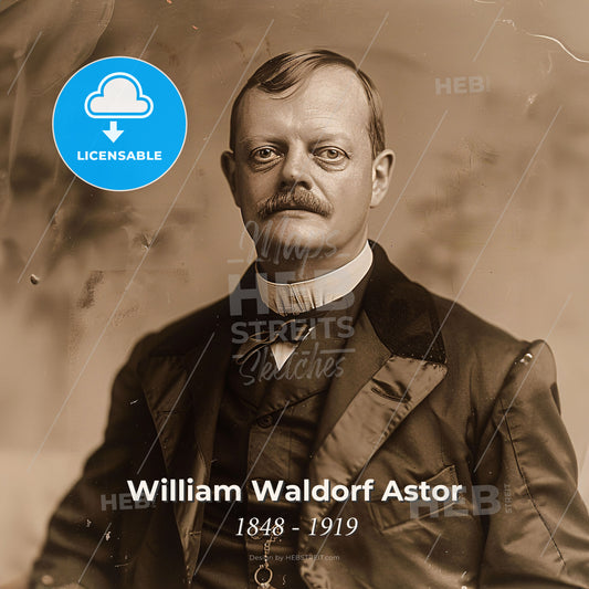 William Waldorf Astor, 1848 - 1919, American hotelier - A Man In A Suit Print Template