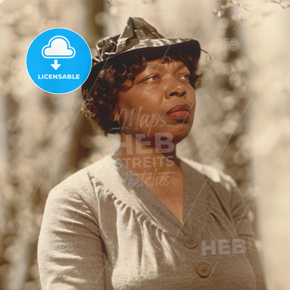 Zora Neale Hurston, 1891 - 1960, American writer - A Woman Wearing A Hat