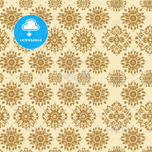 A Pattern Of Flowers On A Beige Background