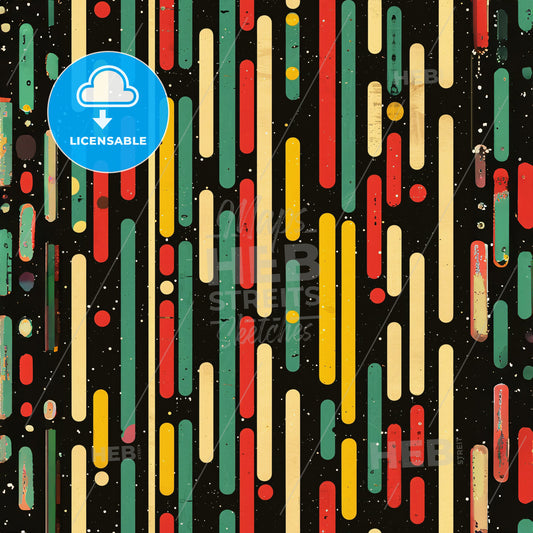 A Colorful Lines On A Black Background