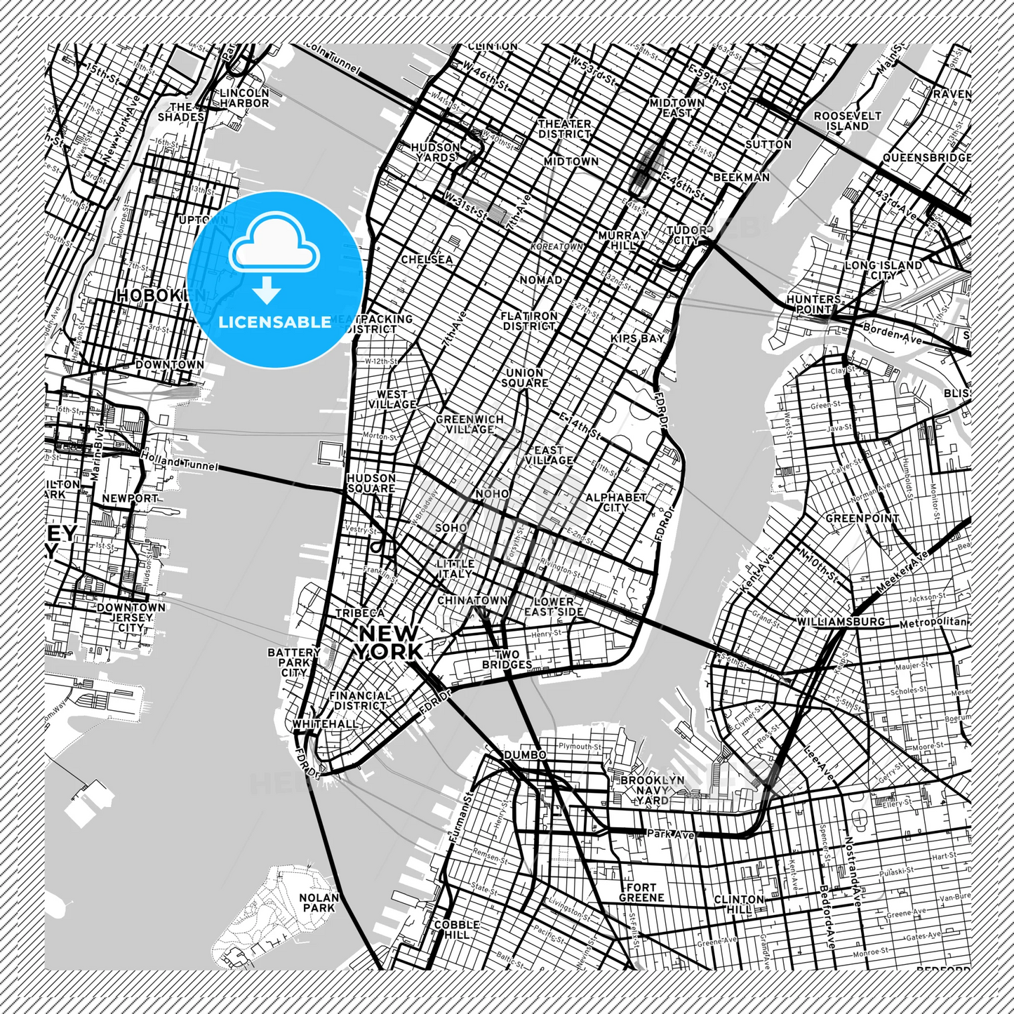 CUSTOM VECTOR MAPS with STREETNAMES