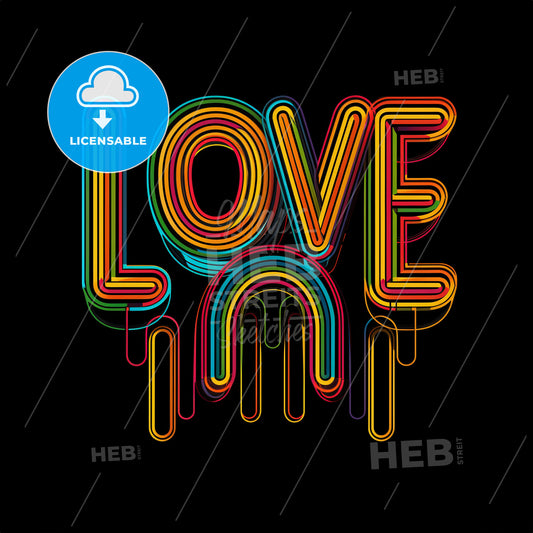 A Colorful Text With Rainbow Colors