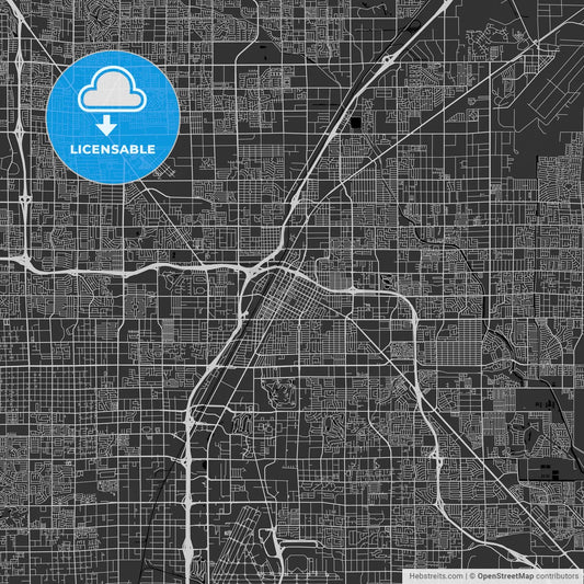 Las Vegas, Nevada - Area Map - Dark