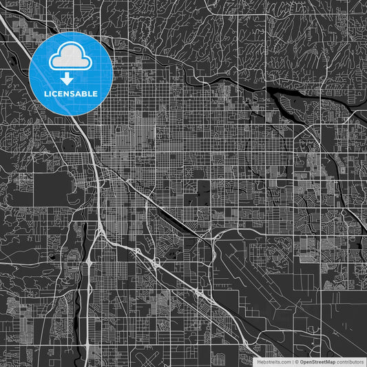 Tucson, Arizona - Area Map - Dark