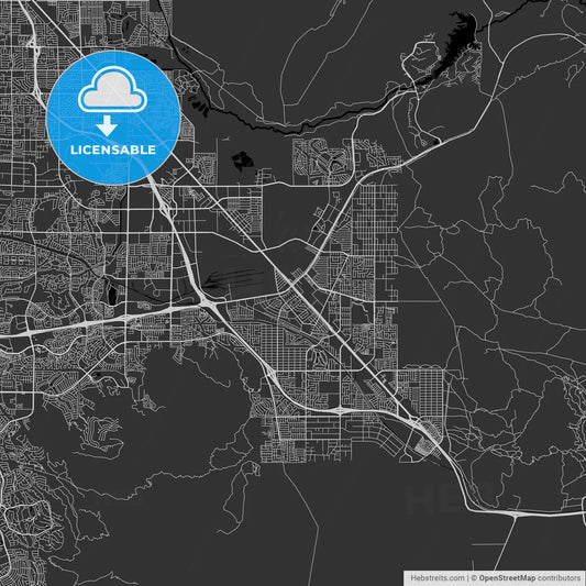 Henderson, Nevada - Area Map - Dark
