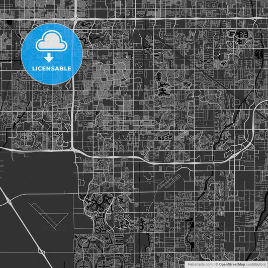 Chandler, Arizona - Area Map - Dark