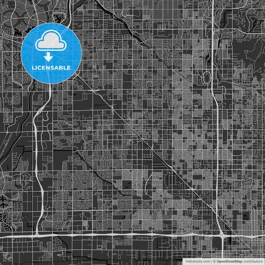 Glendale, Arizona - Area Map - Dark