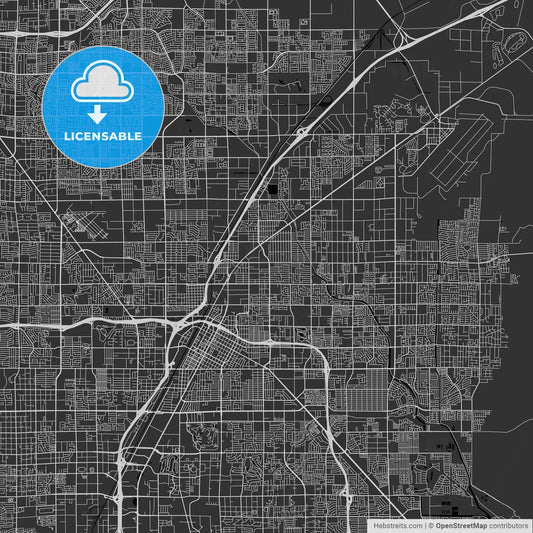 North Las Vegas, Nevada - Area Map - Dark