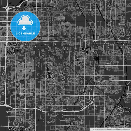 Gilbert, Arizona - Area Map - Dark