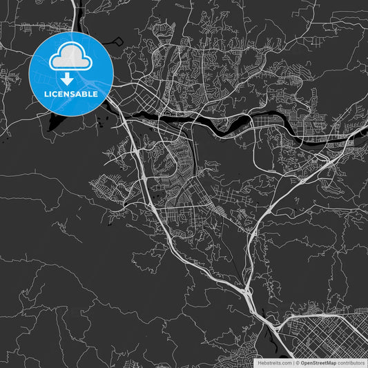Santa Clarita, California - Area Map - Dark