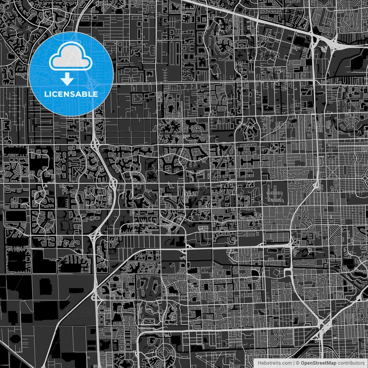 Pembroke Pines, Florida - Area Map - Dark