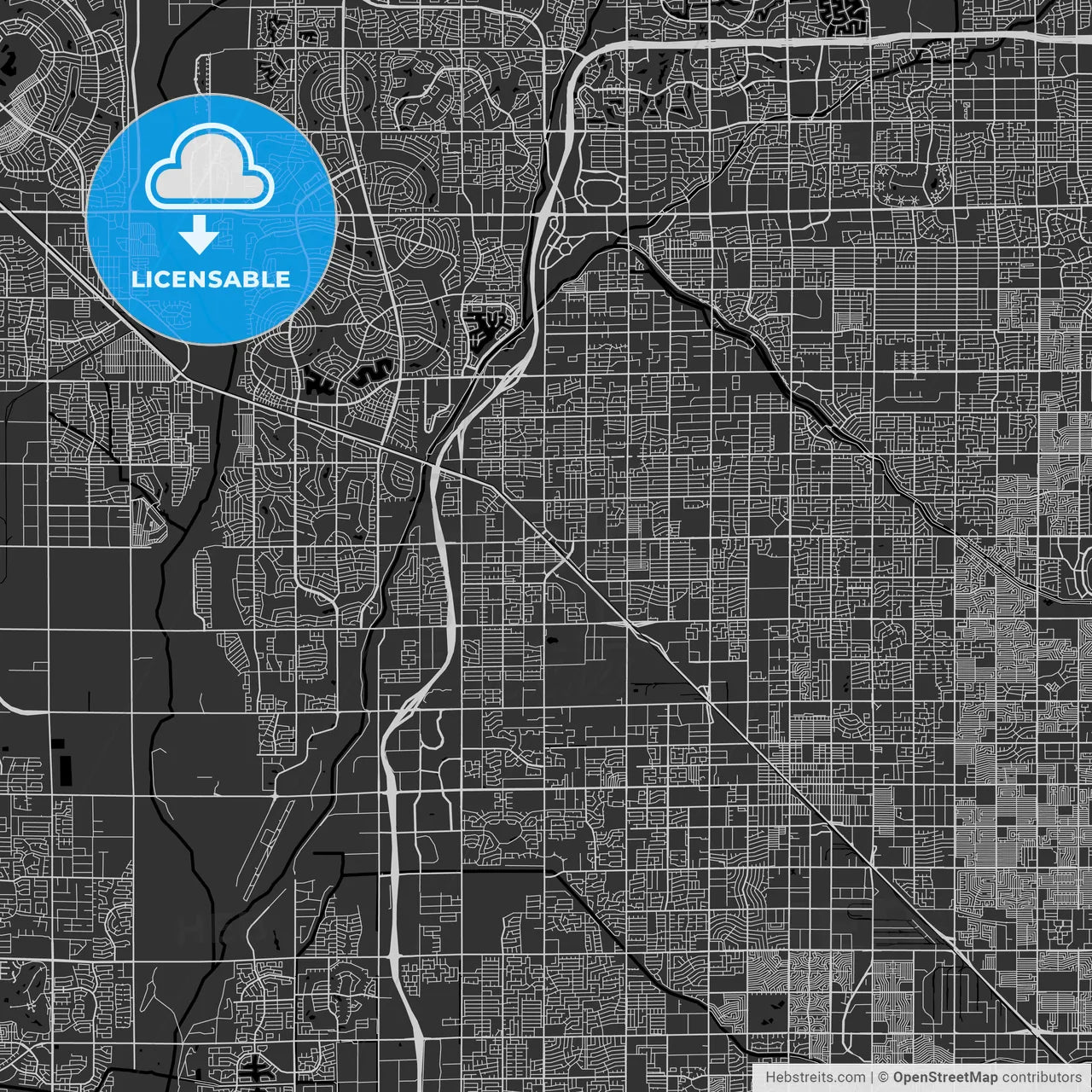 Peoria, Arizona - Area Map - Dark