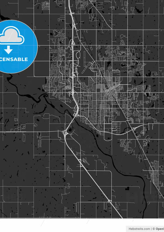 Norman, Oklahoma - Area Map - Dark
