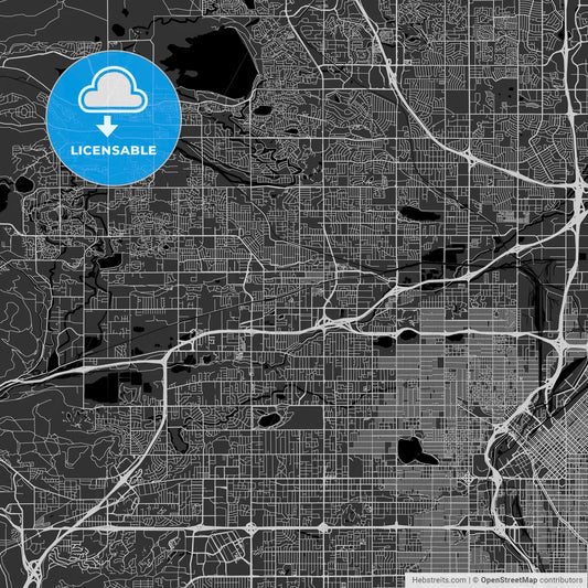 Arvada, Colorado - Area Map - Dark
