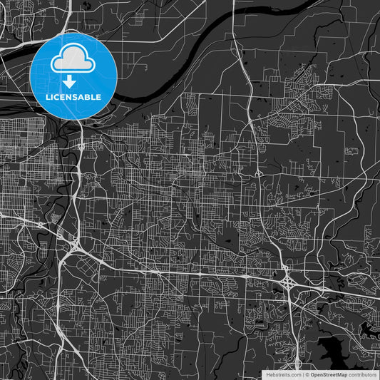 Independence, Missouri - Area Map - Dark