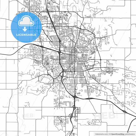 Rochester, Minnesota - Area Map - Light
