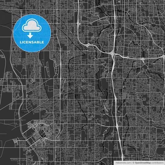 West Jordan, Utah - Area Map - Dark