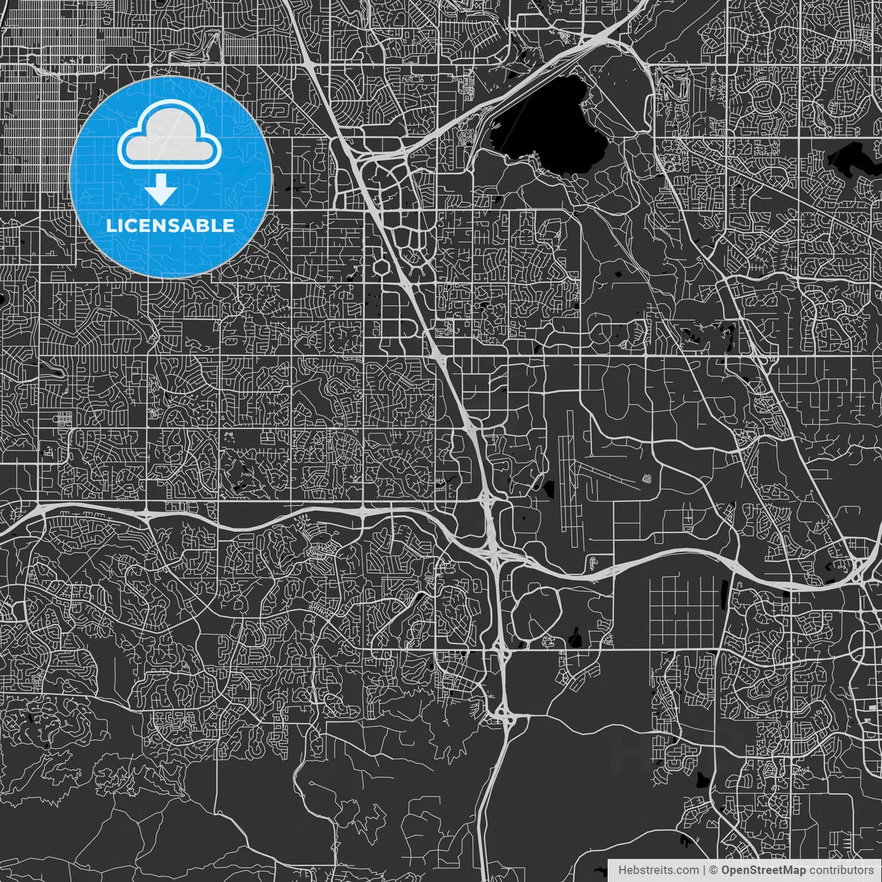 Centennial, Colorado - Area Map - Dark