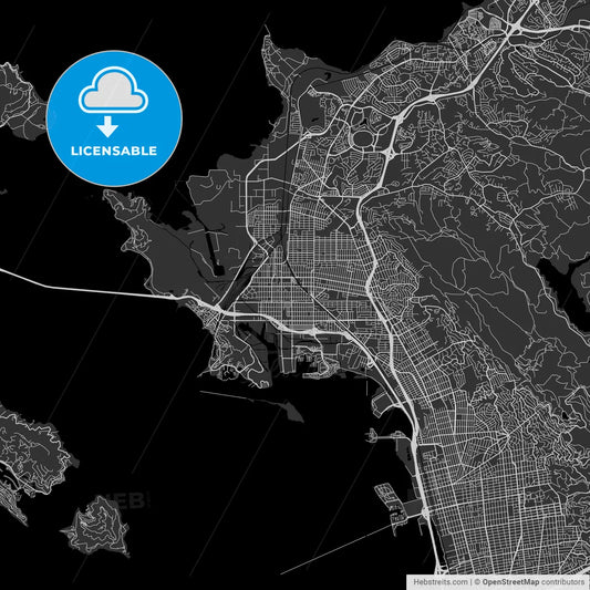 Richmond, California - Area Map - Dark