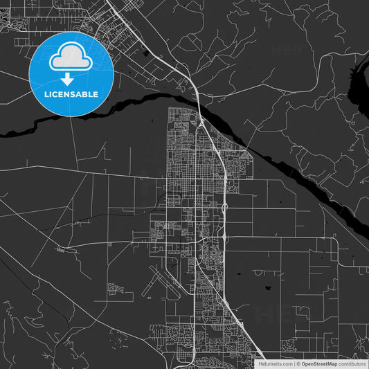 Santa Maria, California - Area Map - Dark