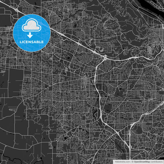 Beaverton, Oregon - Area Map - Dark